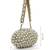   opal thread gold suede pearl beaded clutch
