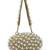   opal thread gold suede pearl beaded clutch