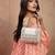   blush & bead ivory & pastel multi suede embellished clutch