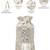   dewdrop fringe ivory pearl white 3d floral embellished potli