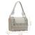   blush & bead ivory & pastel multi suede embellished clutch