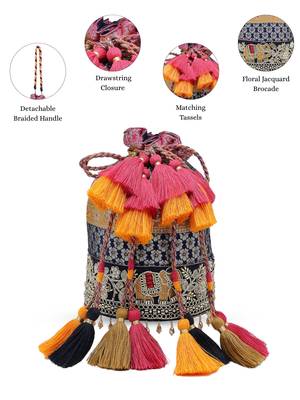  jashn edit rani pink faux silk floral brocade potli 3