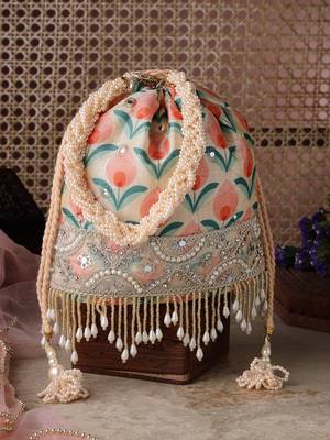  jashn edit beige faux silk floral print potli 1