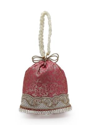  jashn edit rani pink faux silk floral jacquard potli 5