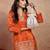  noor edit white satin floral striped embellished potli