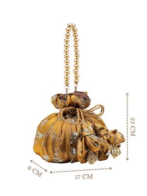  jashn edit copper faux silk floral embellished potli 4