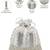   noor edit white satin floral striped embellished potli