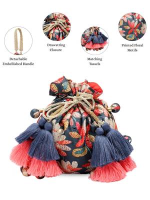  jashn edit deep navy floral printed potli 3