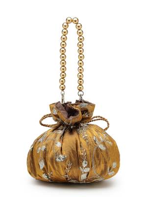  jashn edit copper faux silk floral embellished potli 5