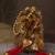   jashn edit rust brown faux silk chevron woven potli