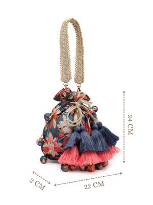  jashn edit deep navy floral printed potli 4