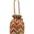   jashn edit rust brown faux silk chevron woven potli