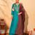 Women's Gorgeous Embroidery Work Silk Slub Fabric Flared Kurta Pant and Dupatta Set