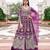 Purple heavy net long anarkali suit semi stitched collection
