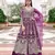 Purple heavy net long anarkali suit semi stitched collection