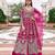 Pink heavy net long anarkali suit semi stitched collection