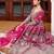 Pink heavy net long anarkali suit semi stitched collection