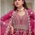 Pink heavy net long anarkali suit semi stitched collection