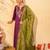 Women's Gorgeous Embroidery Work Silk Slub Fabric Flared Kurta Pant and Dupatta Set