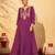 Women's Gorgeous Embroidery Work Silk Slub Fabric Flared Kurta Pant and Dupatta Set
