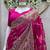 Pink Color Embroidery And Sequence Work Silk Blend Saree