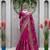 Pink Color Embroidery And Sequence Work Silk Blend Saree