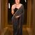 Black Color Embroidery And Sequence Work Georgette Saree