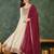Women's Beautiful Embroidery Work Vichitra Silk Fabric Flared Anarkali Pant and Dupatta Set