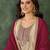 Women's Beautiful Embroidery Work Vichitra Silk Fabric Flared Anarkali Pant and Dupatta Set