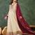 Women's Beautiful Embroidery Work Vichitra Silk Fabric Flared Anarkali Pant and Dupatta Set