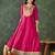 Women's Beautiful Embroidery Work Vichitra Silk Fabric Flared Anarkali Pant and Dupatta Set
