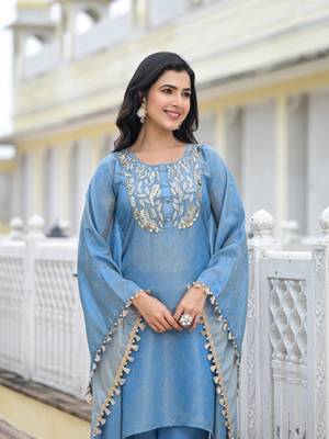 Heavy Shimmer Muslin Kaftan Set 2