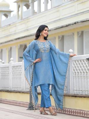 Heavy Shimmer Muslin Kaftan Set 3