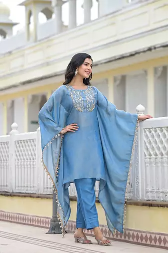 Heavy Shimmer Muslin Kaftan Set