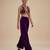 Purple embroidered velvet co ord set