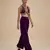 Purple embroidered velvet co ord set