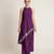 Purple embroidered raw silk co ord set