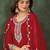 Women's Beautiful Embroidery Work Vichitra Silk Fabric Straight Kurta Sharara and Dupatta Set
