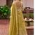 Lemon chinon silk semi stitched long kurti with lehega set