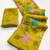 Lemon Viscose crunchy silk embroidered and diamond work saree