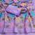 Lavender Viscose crunchy silk embroidered and diamond work saree