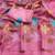 Peach Viscose crunchy silk embroidered and diamond work saree