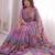 Pink Viscose crunchy silk embroidered and diamond work saree