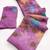 Pink Viscose crunchy silk embroidered and diamond work saree