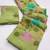 Light-green Viscose crunchy silk embroidered and diamond work saree