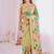 Yellow Viscose crunchy silk embroidered and diamond work saree