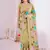 Yellow Viscose crunchy silk embroidered and diamond work saree