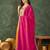 Women's Beautiful Embroidery Work Vichitra Silk Fabric Flared Anarkali Pant and Dupatta Set