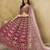 Rani Pink Art Silk Heavy Thread Embroidery With Sequins Work Lehenga Choli
