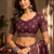 brown printed chanderi cotton ready to wear saree with unstitched blouse